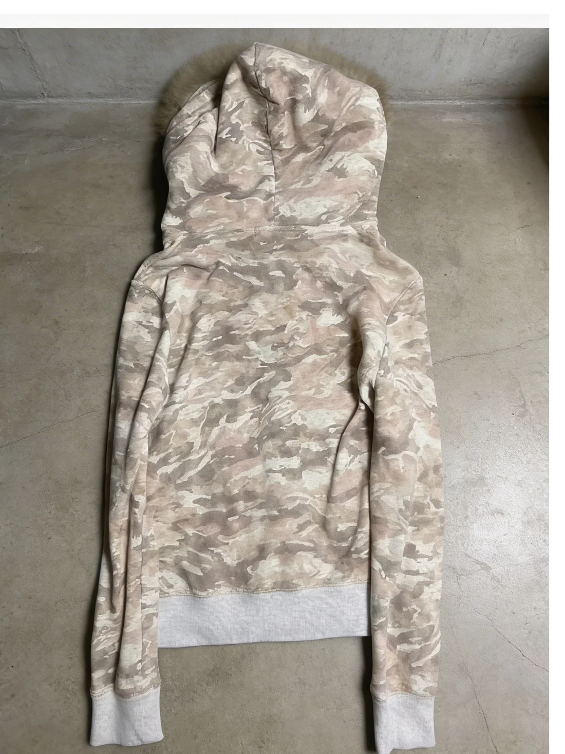 Camo Faux Fur Hoodie
