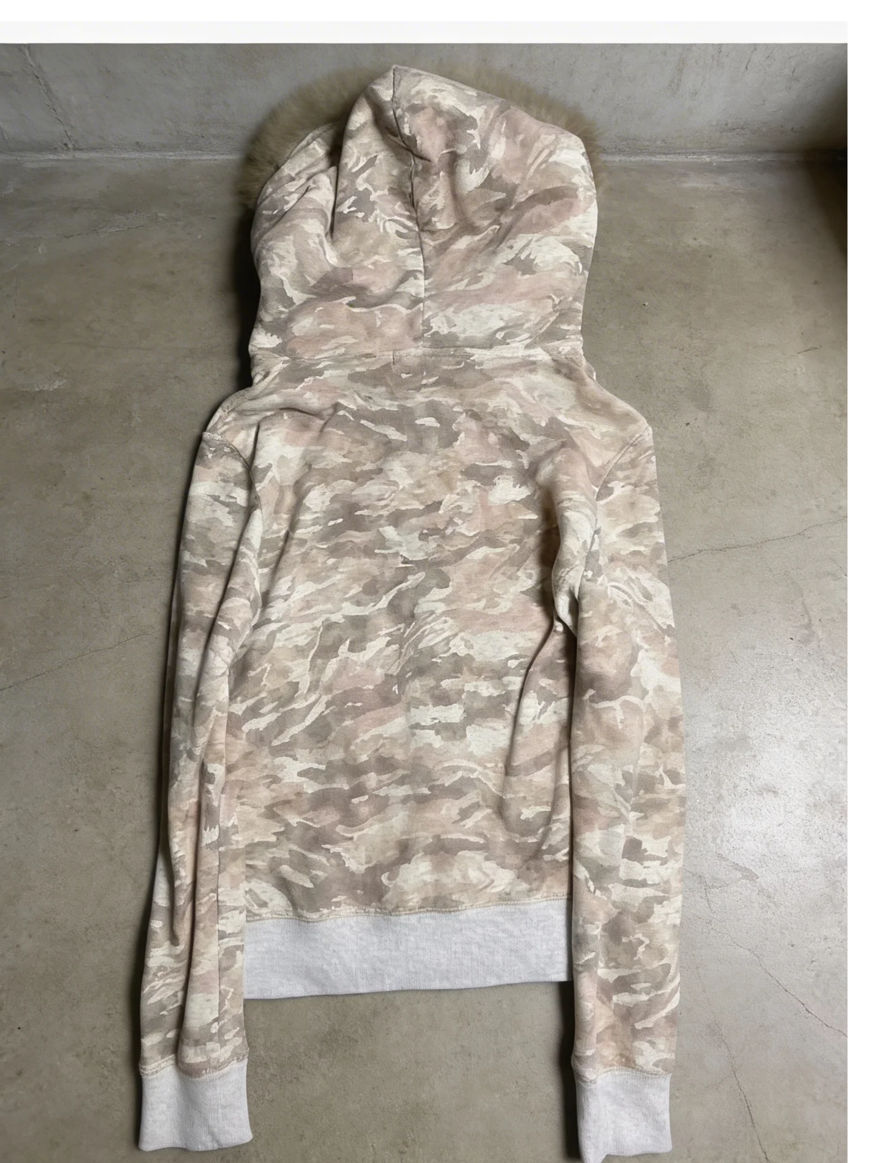 Camo Faux Fur Hoodie