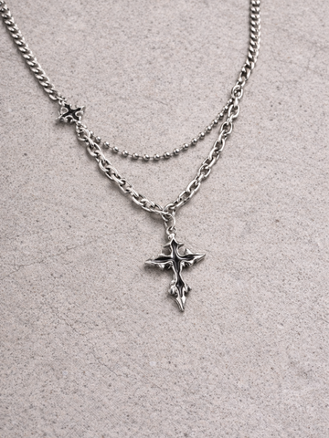Gothic Dark Cross Necklace