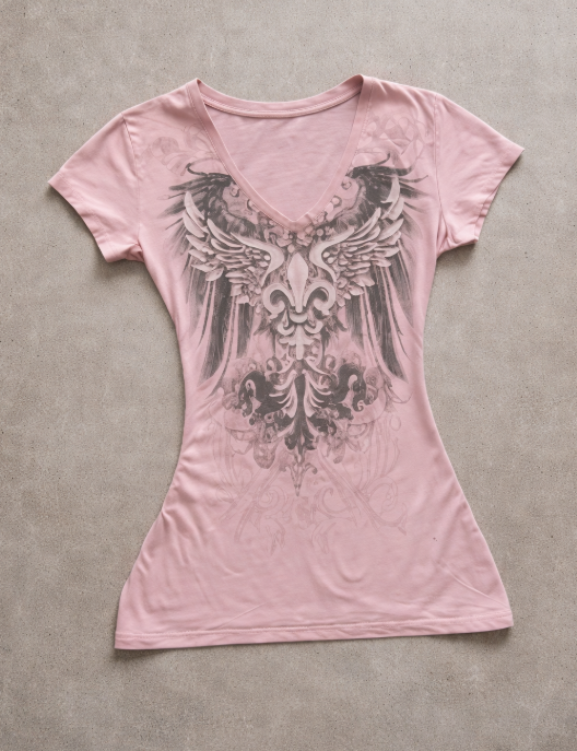 Pink Fleur De Lis Short Sleeve
