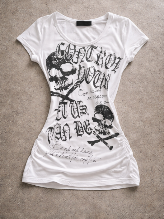 Skull Print Short Sleeve