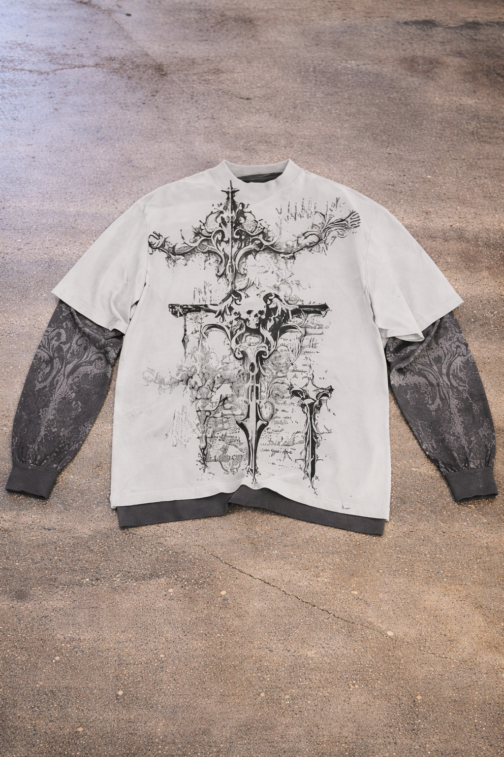 Unisex Skull Print Long Sleeve